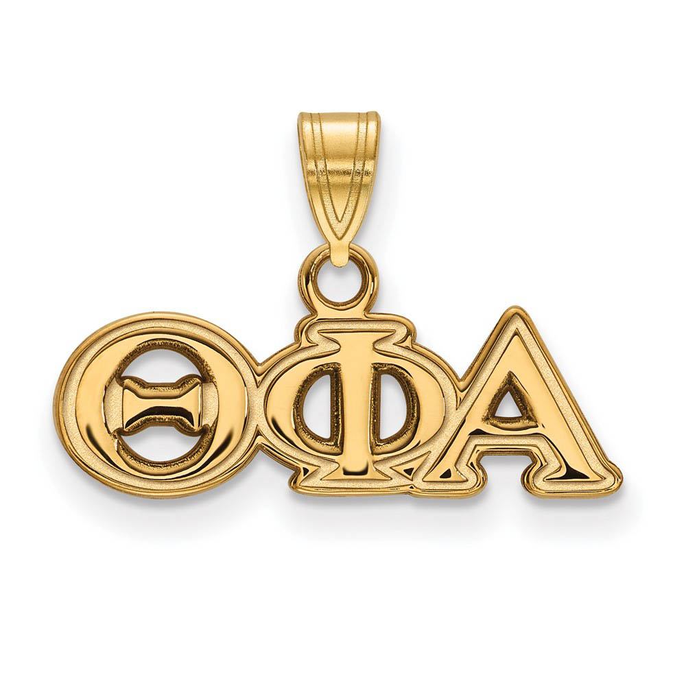 14K Plated Silver Theta Phi Alpha Greek Letters Pendant