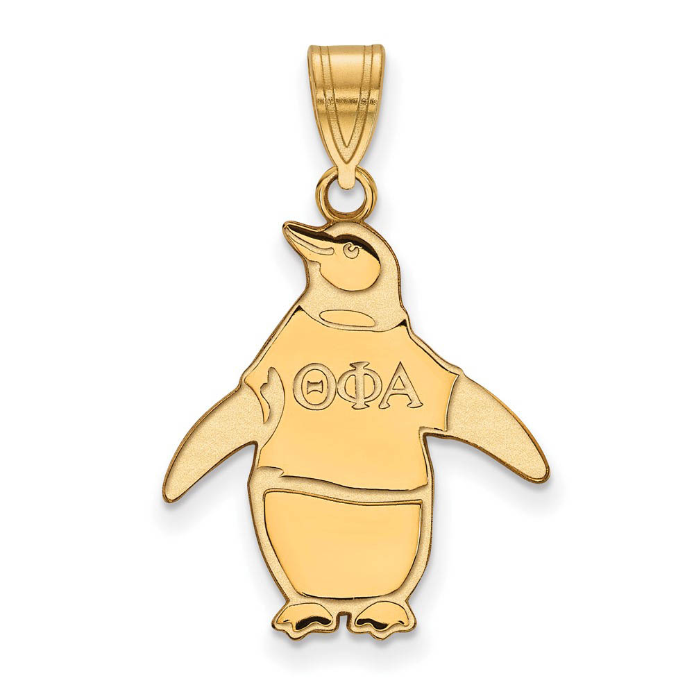 14K Plated Silver Theta Phi Alpha Pendant