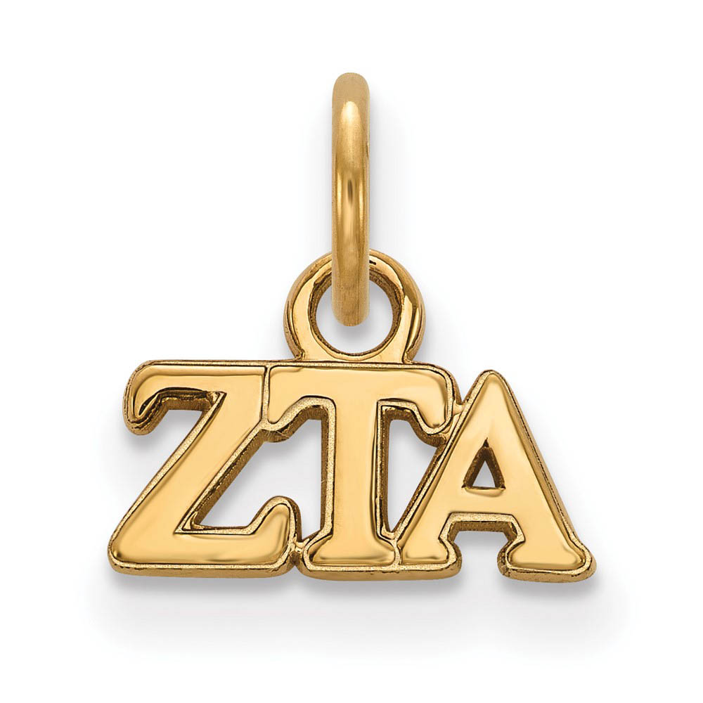 14K Gold Plated Silver Zeta Tau Alpha (Tiny) Greek Letters Charm