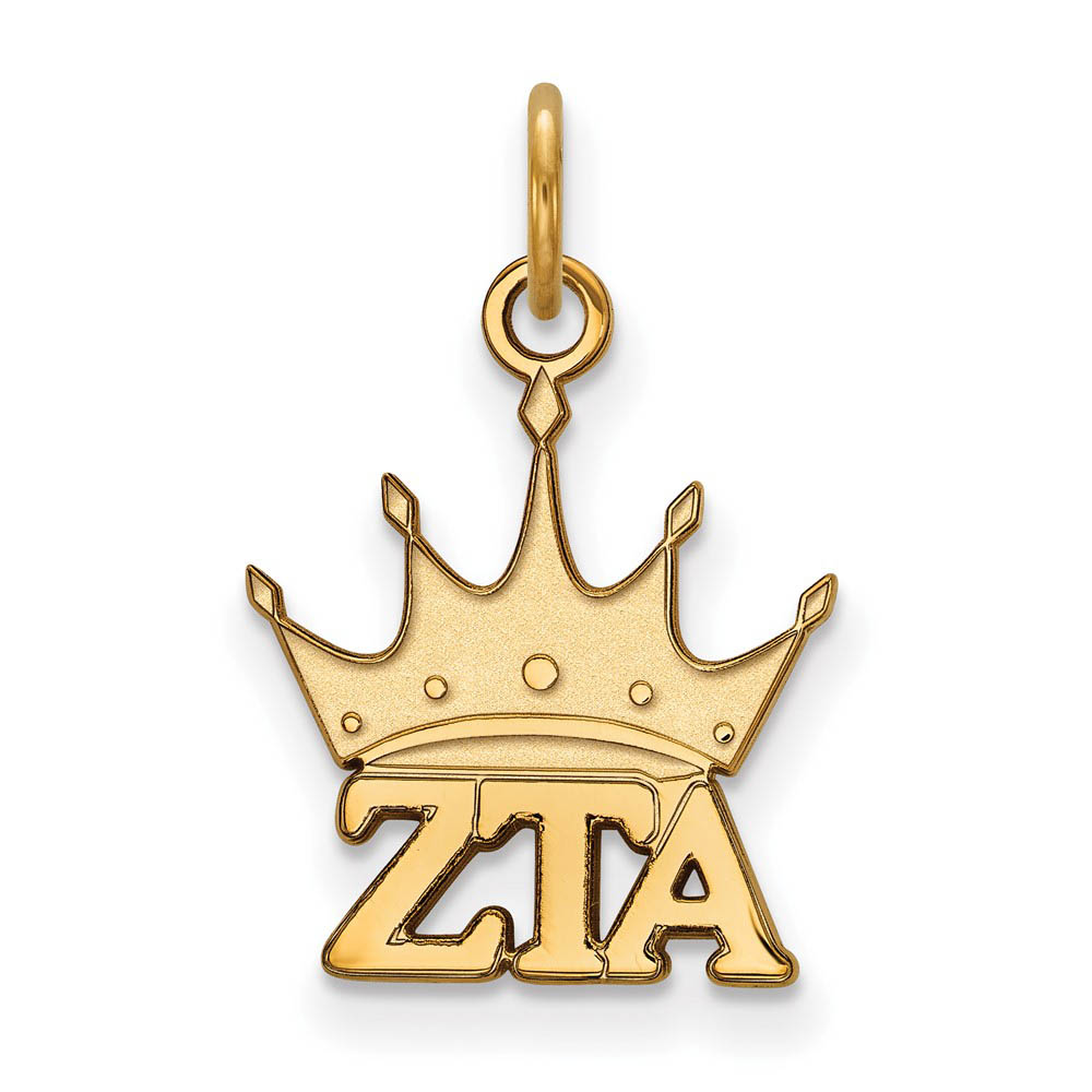 14K Gold Plated Silver Zeta Tau Alpha (Tiny) Charm or Pendant