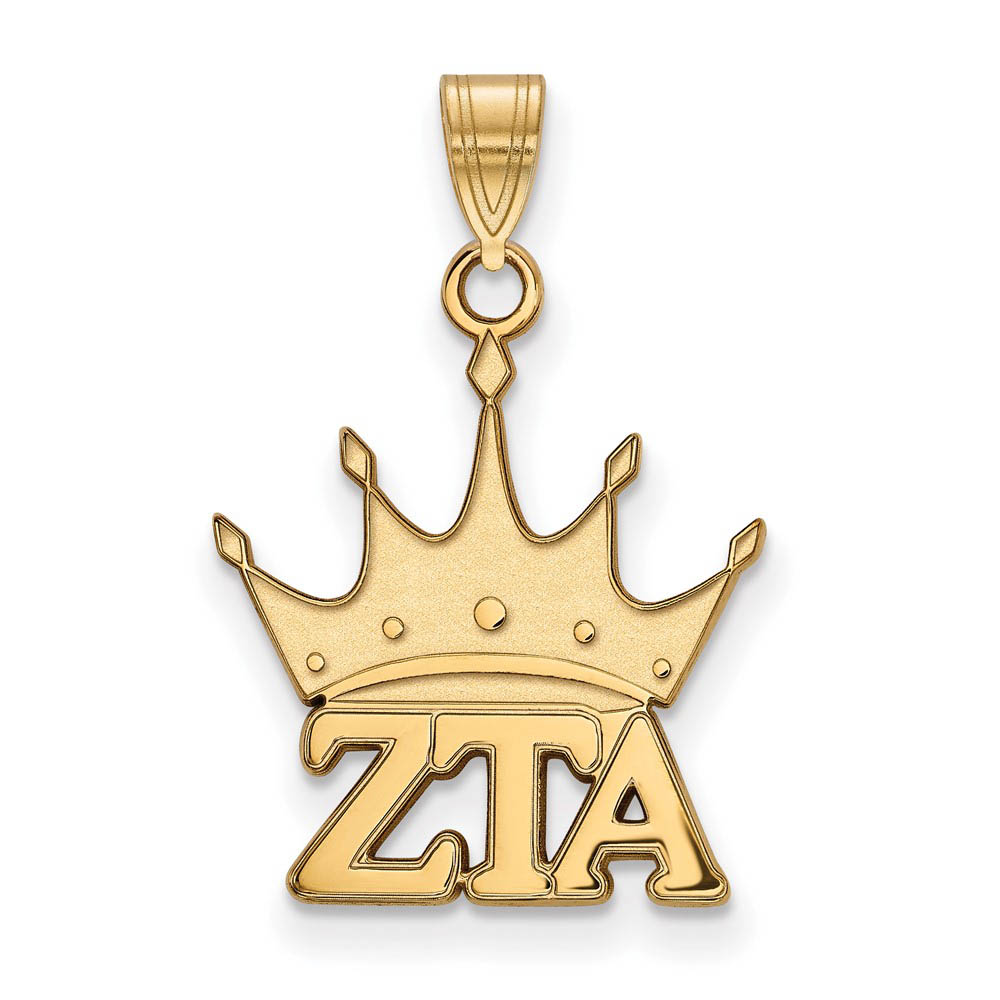 14K Plated Silver Zeta Tau Alpha Pendant