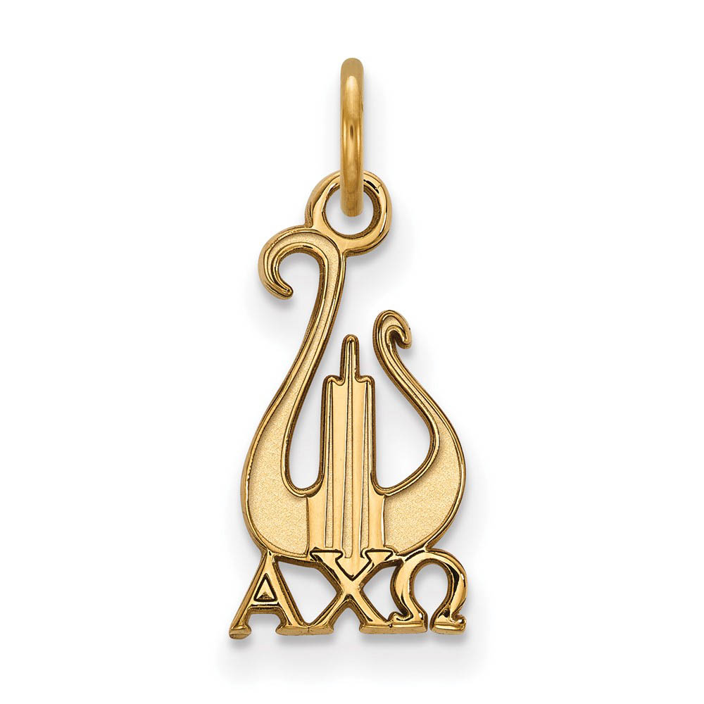 14K Plated Silver Alpha Chi Omega Pendant