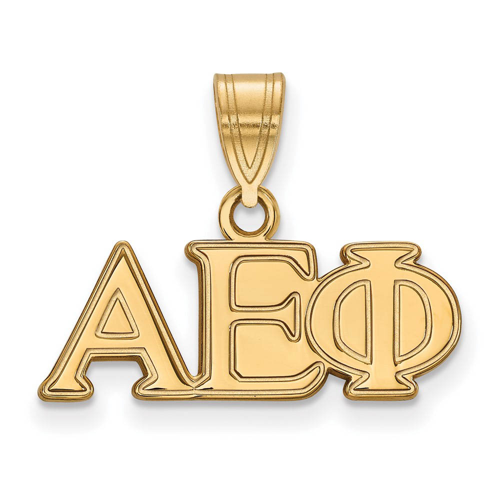 14K Plated Silver Alpha Epsilon Phi Greek Letters Pendant