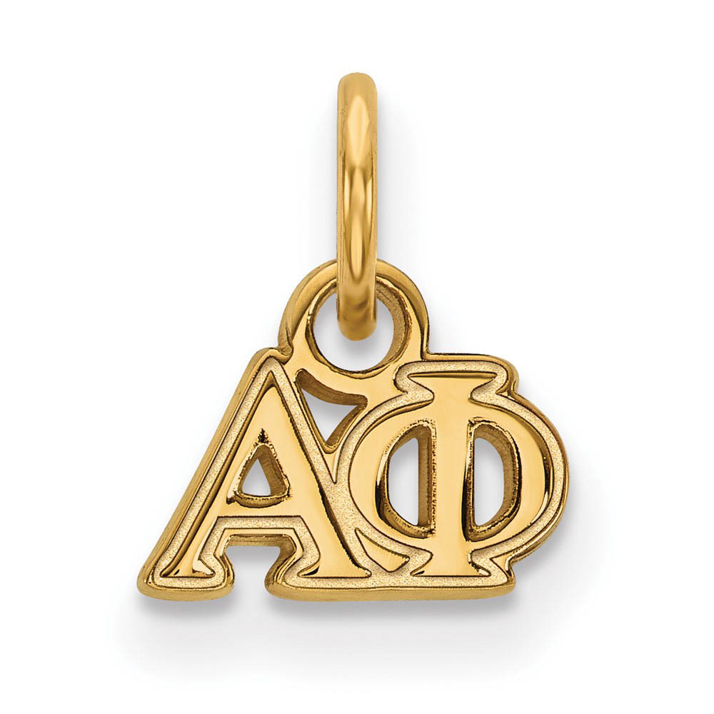 14K Gold Plated Silver Alpha Phi (Tiny) Greek Letters Charm