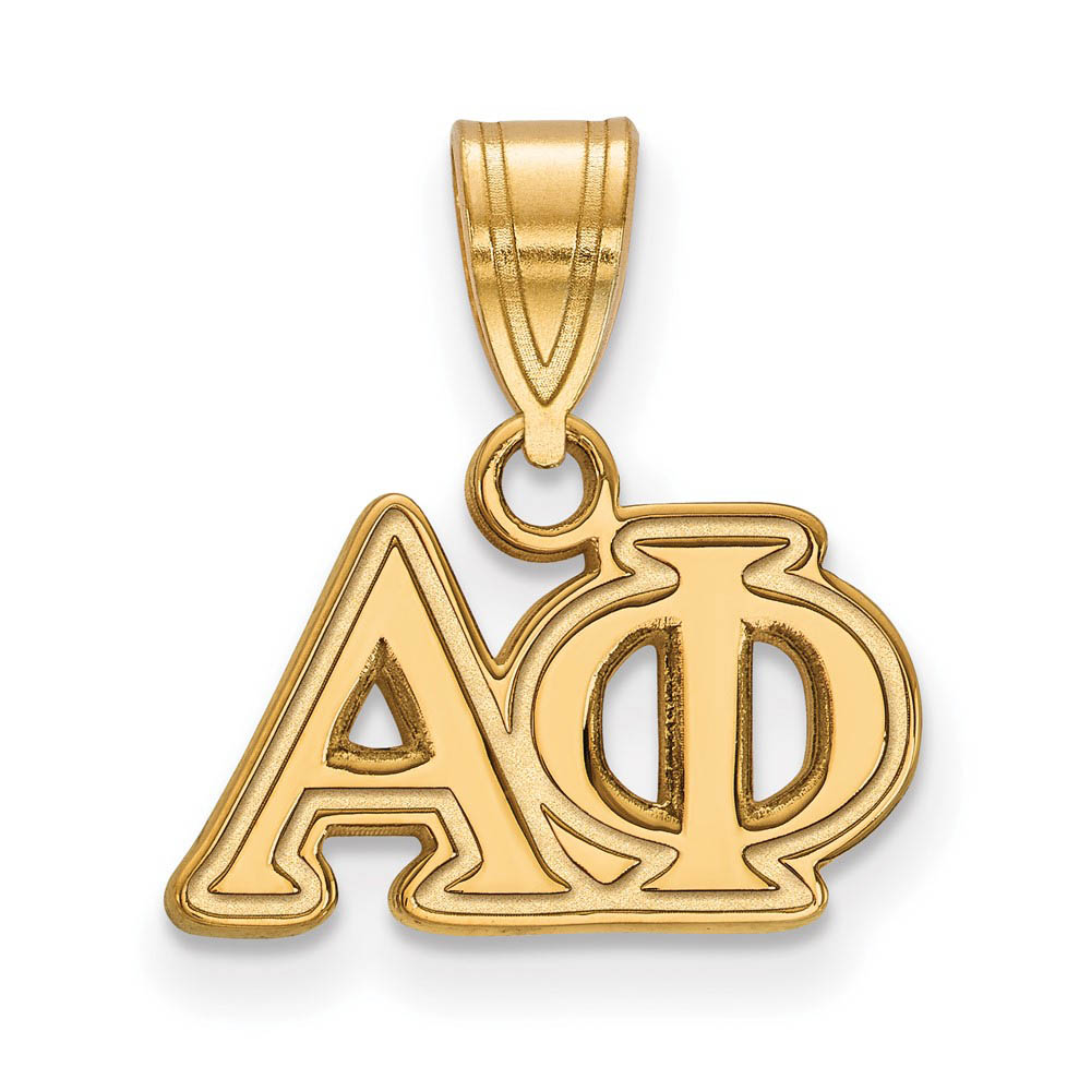 14K Plated Silver Alpha Phi Greek Letters Pendant