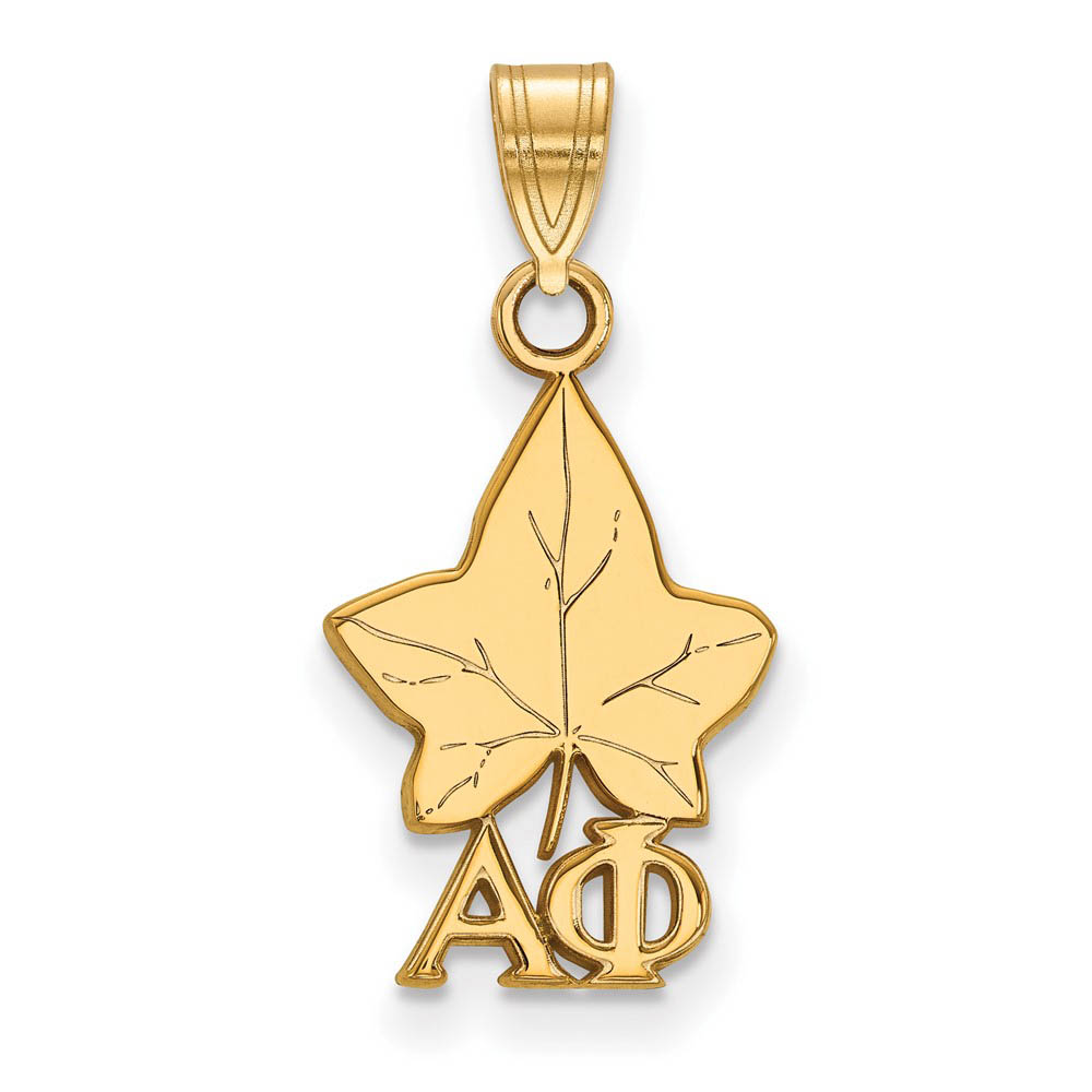 14K Plated Silver Alpha Phi Pendant