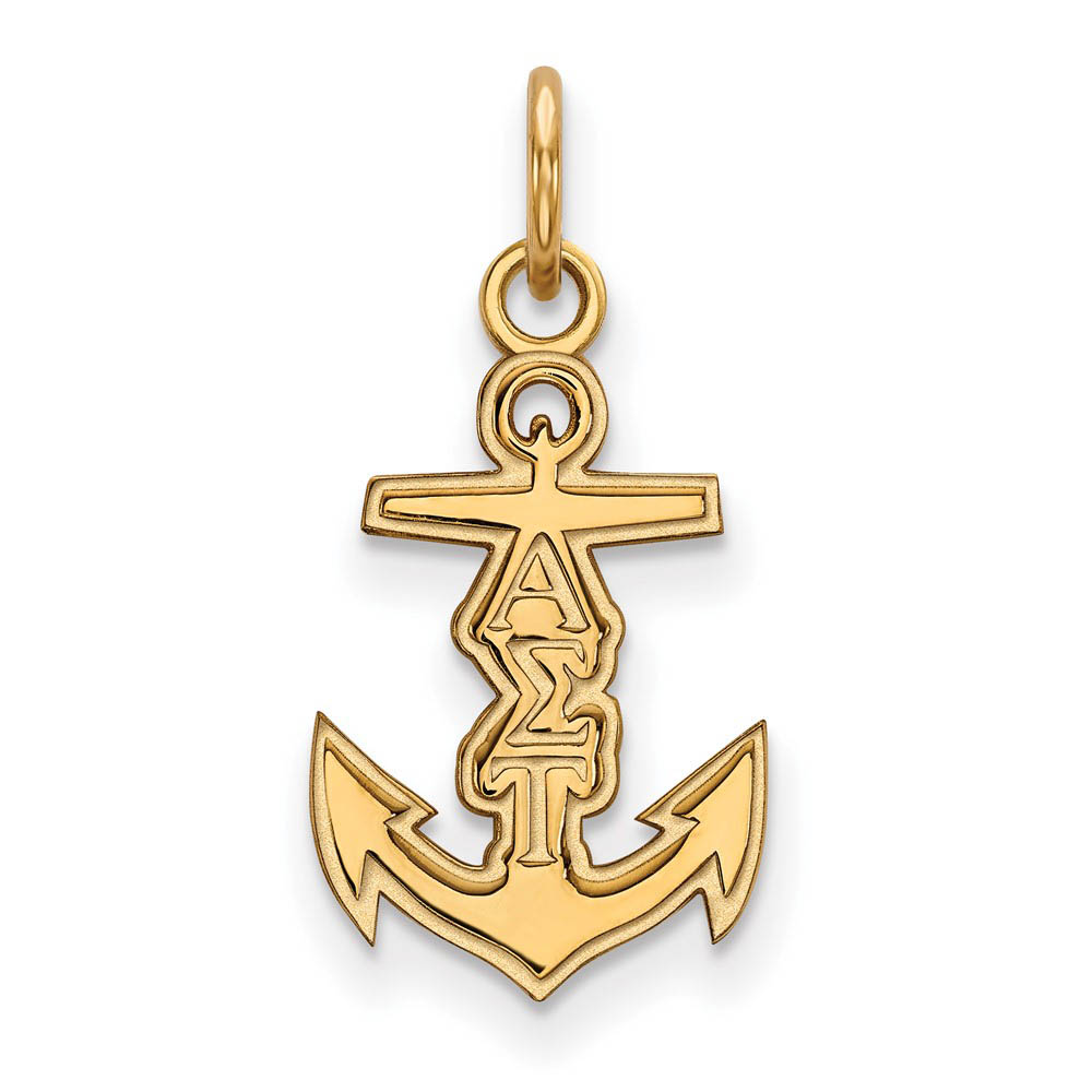14K Gold Plated Silver Alpha Sigma Tau (Tiny) Charm or Pendant