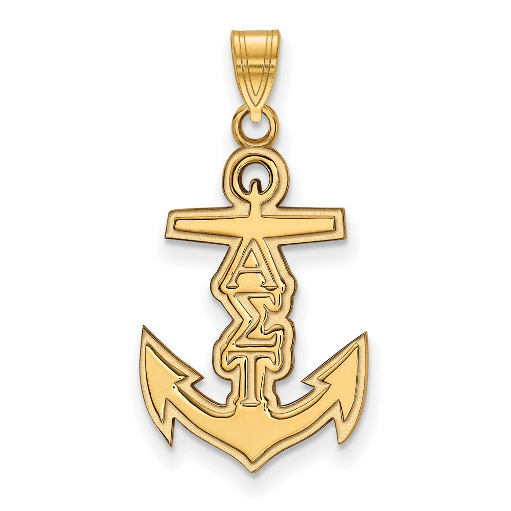 14K Plated Silver Alpha Sigma Tau Pendant
