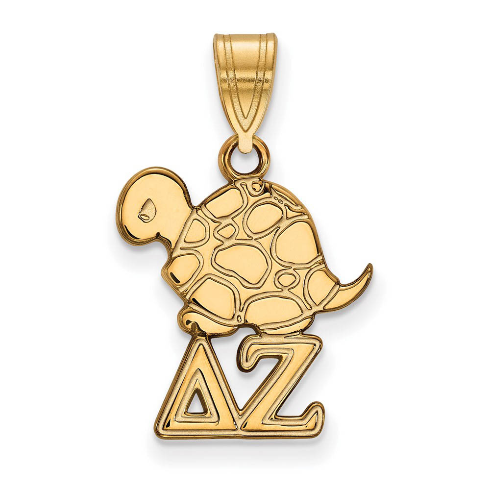 14K Plated Silver Delta Zeta Pendant