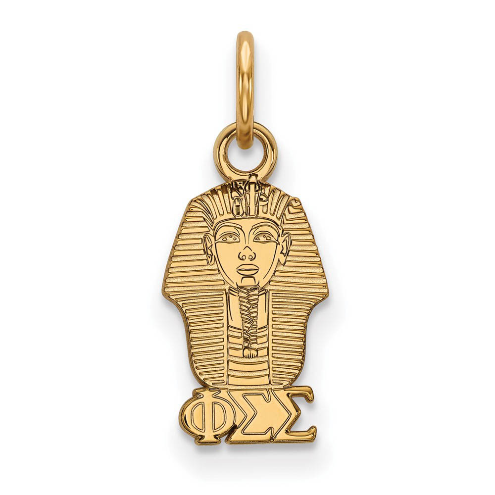 14K Gold Plated Silver Phi Sigma Sigma (Tiny) Charm or Pendant