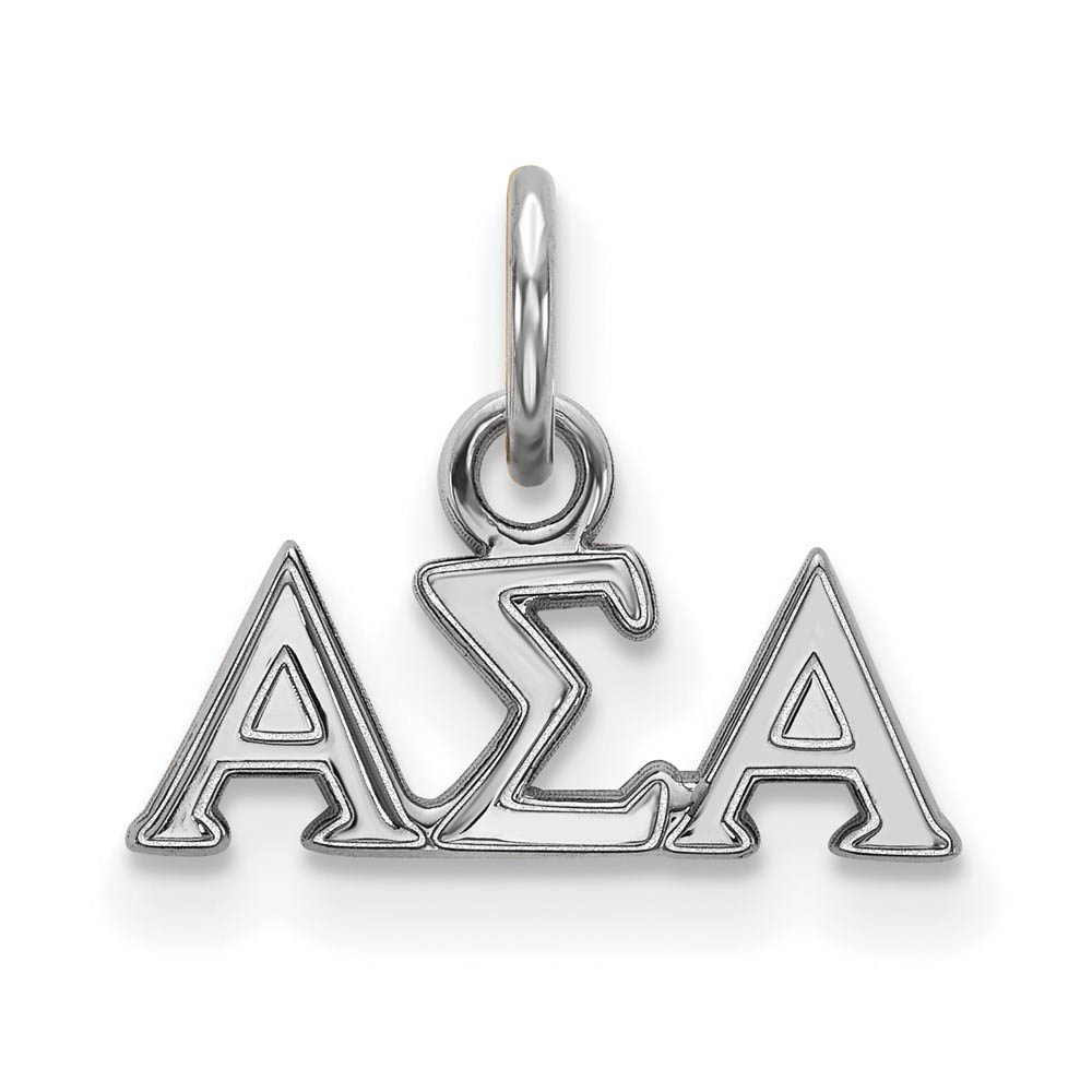 Sterling Silver Alpha Sigma Alpha (Tiny) Greek Letters Charm