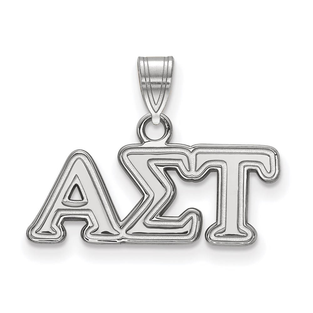 Sterling Silver Alpha Sigma Tau Greek Letters Pendant