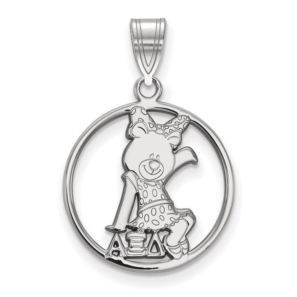 Sterling Silver Alpha Xi Delta Circle Pendant