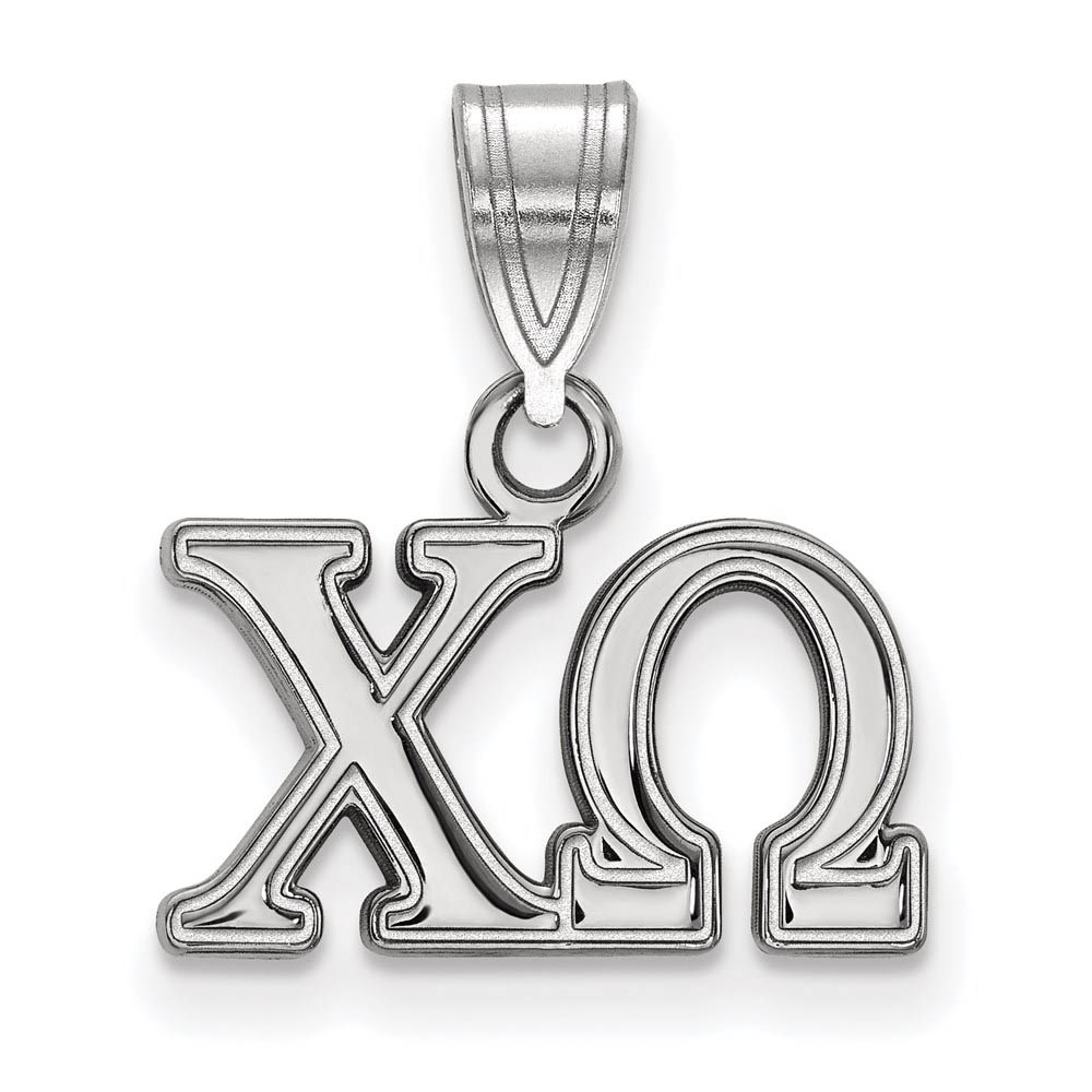Sterling Silver Chi Omega Greek Letters Pendant