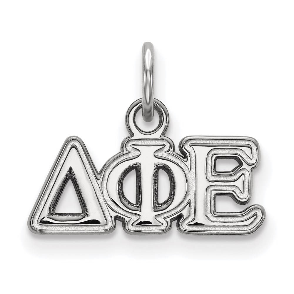 Sterling Silver Delta Phi Epsilon (Tiny) Greek Letters Charm