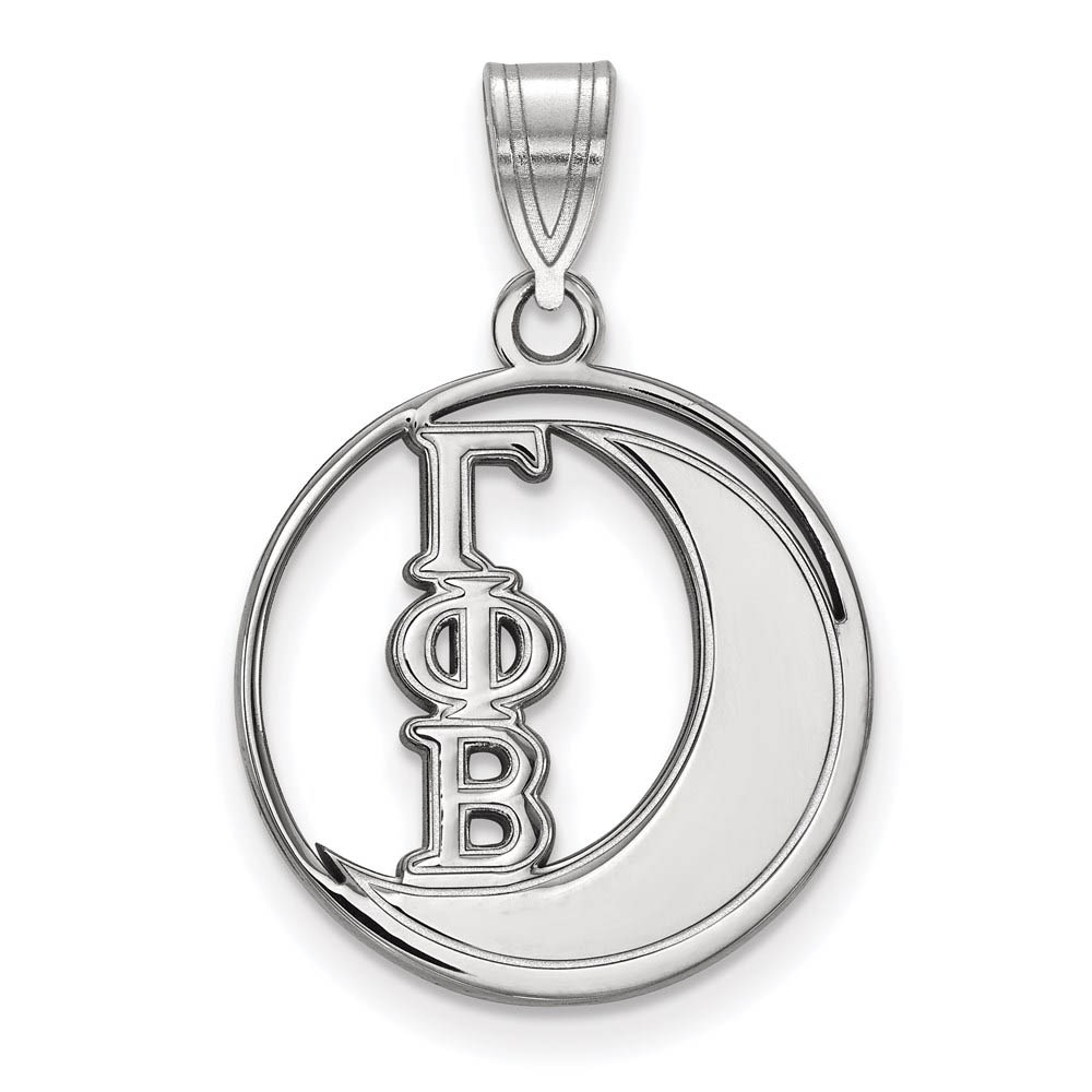 Sterling Silver Gamma Phi Beta Circle Pendant