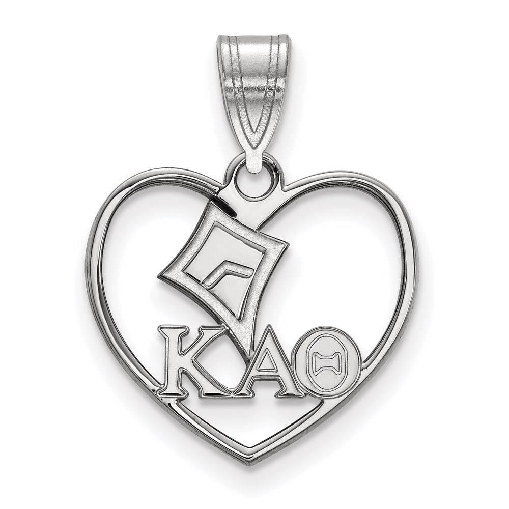 Sterling Silver Kappa Alpha Theta Heart Pendant