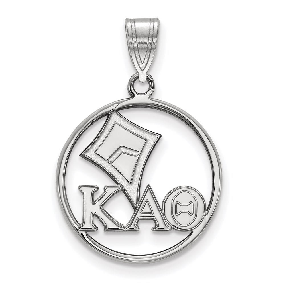 Sterling Silver Kappa Alpha Theta Circle Pendant Necklace