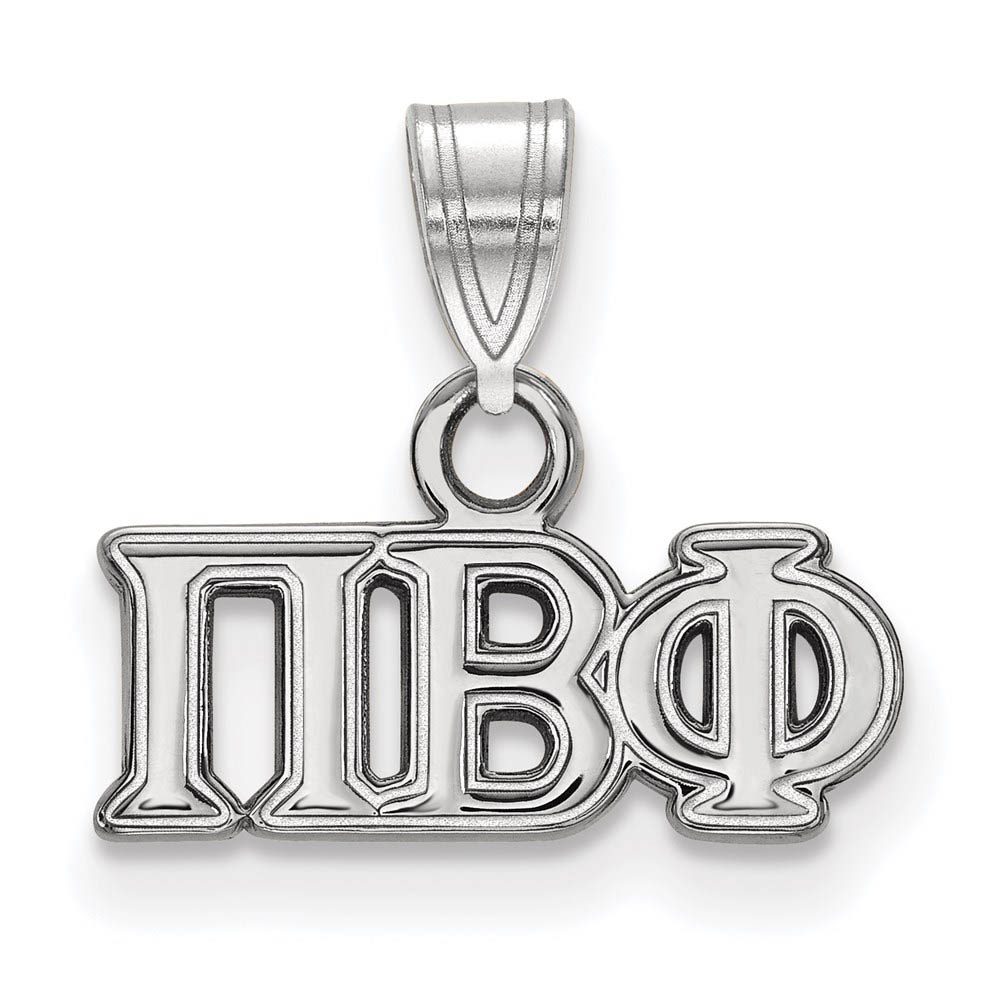 Sterling Silver Pi Beta Phi Greek Letters Pendant