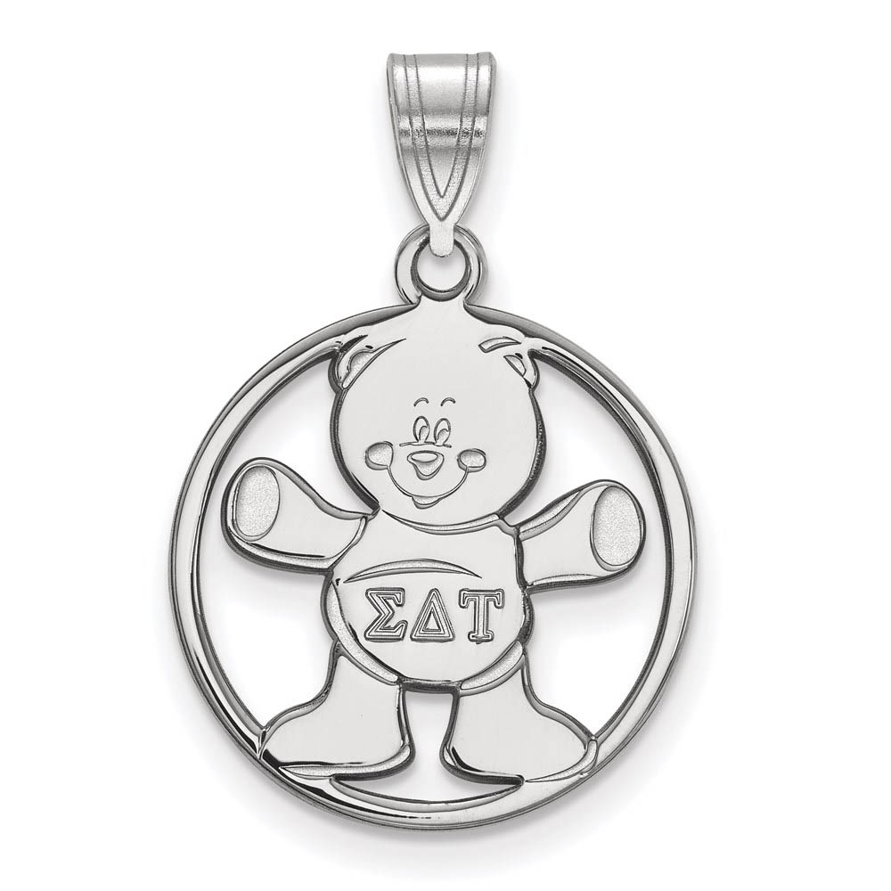 Sterling Silver Sigma Delta Tau Circle Pendant