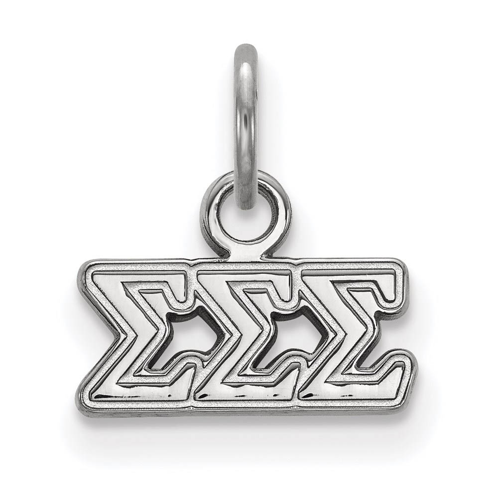 Sterling Silver Sigma Sigma Sigma (Tiny) Greek Letters Charm
