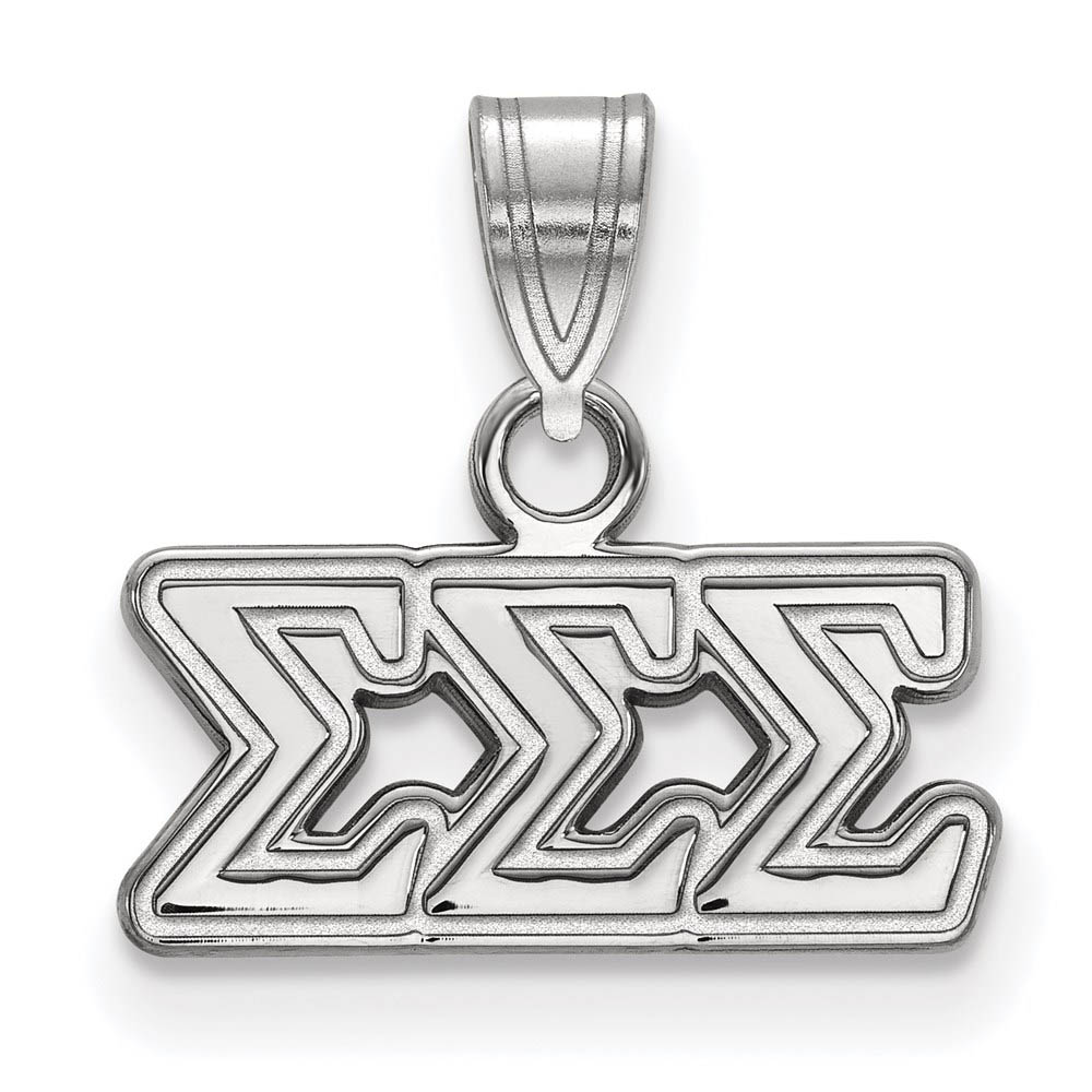 Sterling Silver Sigma Sigma Sigma Greek Letters Pendant