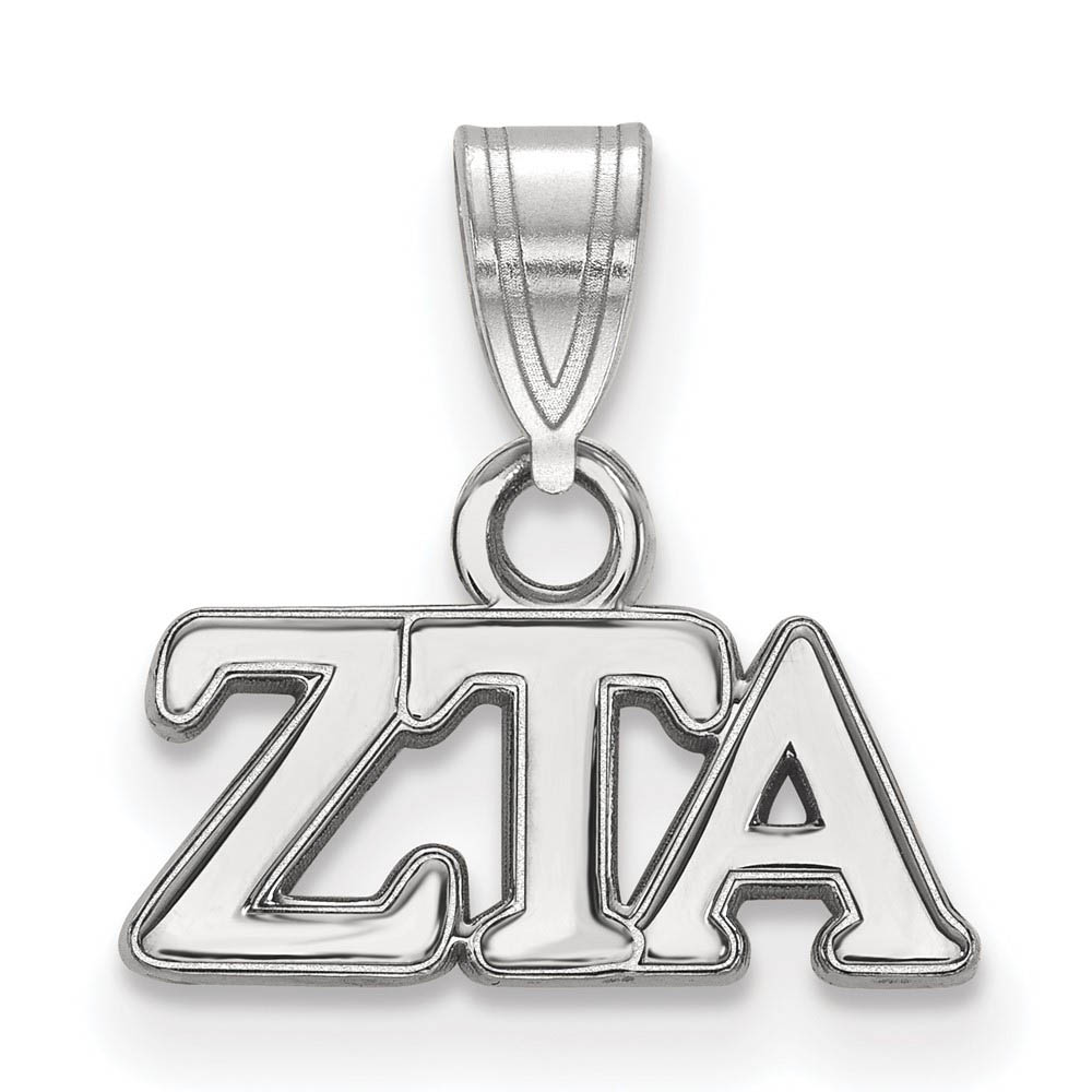 Sterling Silver Zeta Tau Alpha Greek Letters Pendant