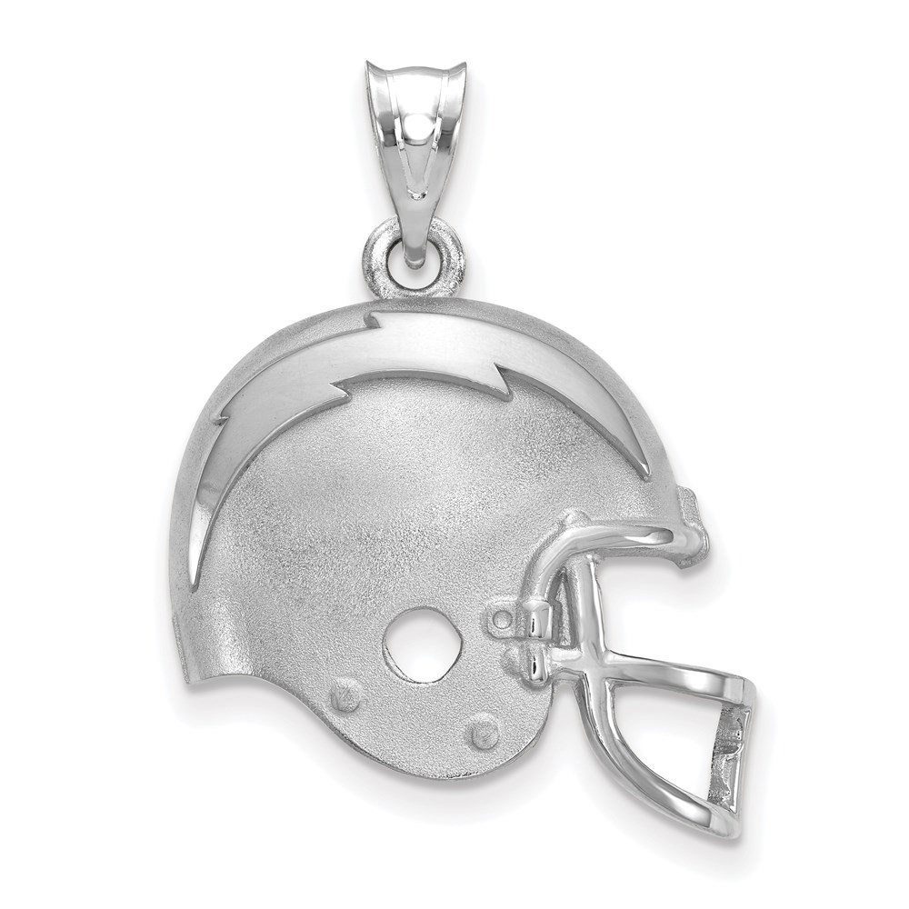 Sterling Silver NFL Los Angeles Chargers Helmet Pendant