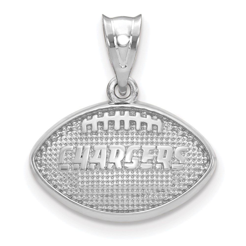 Sterling Silver NFL L.A. Chargers Football Pendant