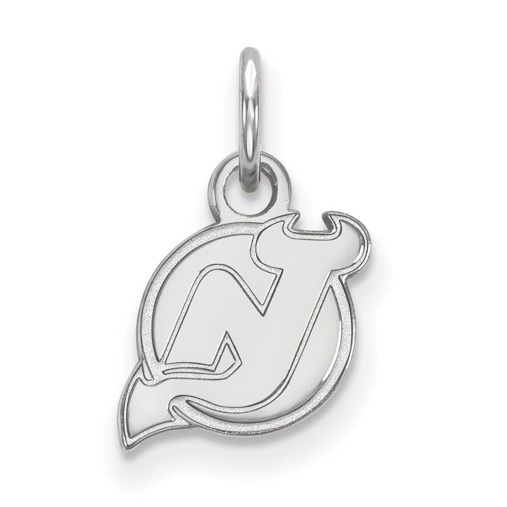 10k White Gold NHL New Jersey Devils (Tiny) Charm or Pendant