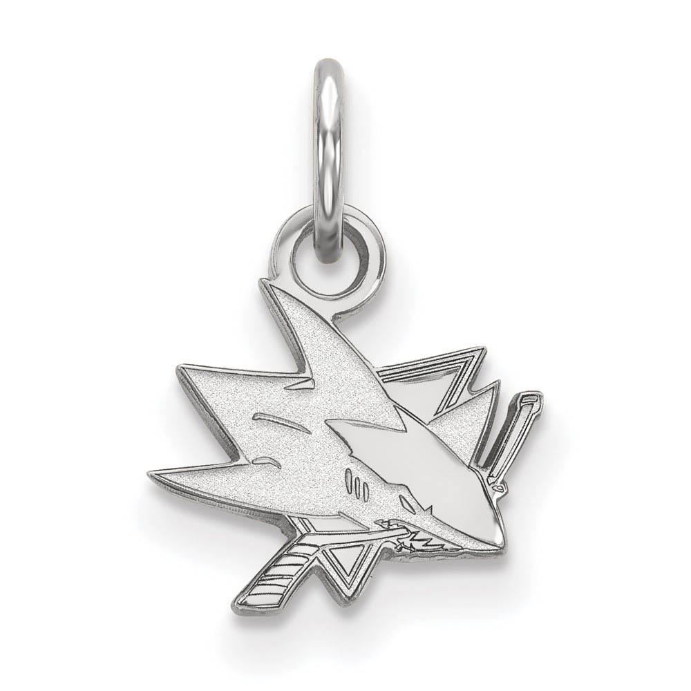 10k White Gold NHL San Jose Sharks (Tiny) Charm or Pendant