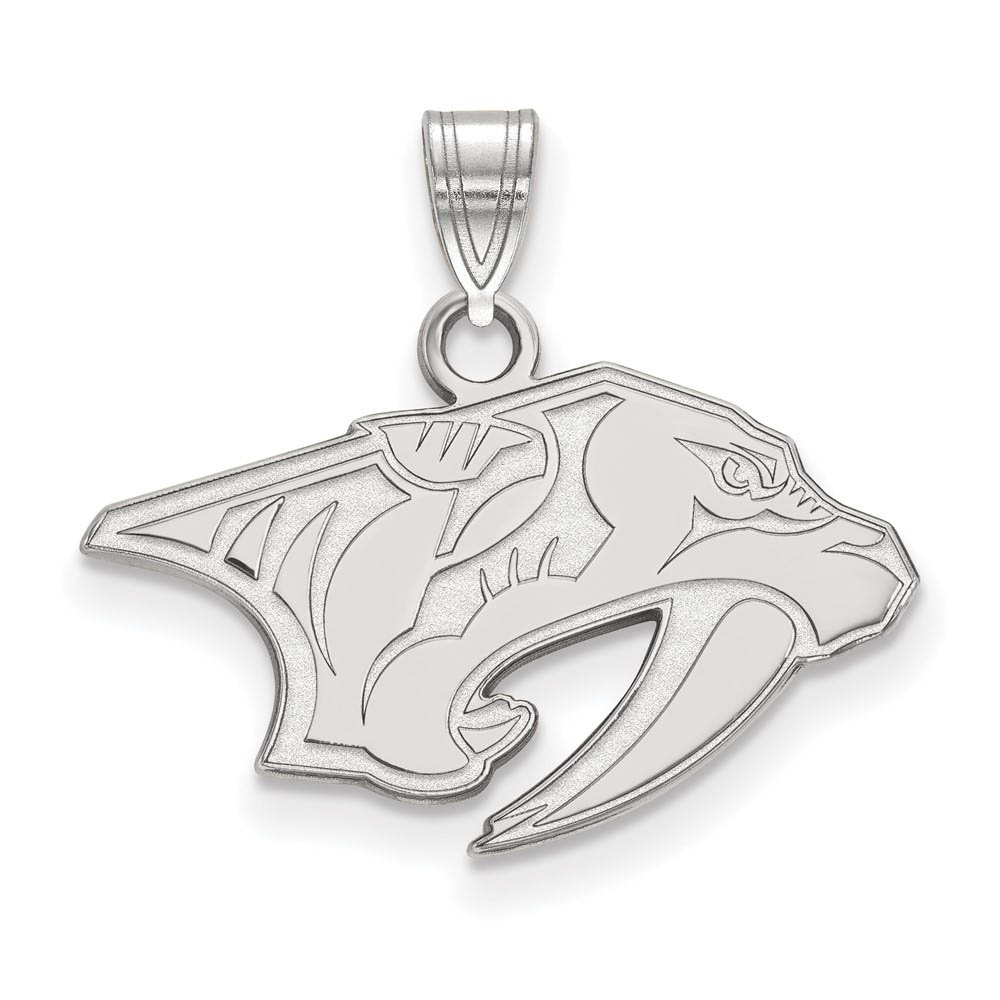 10k White Gold NHL Nashville Predators Pendant