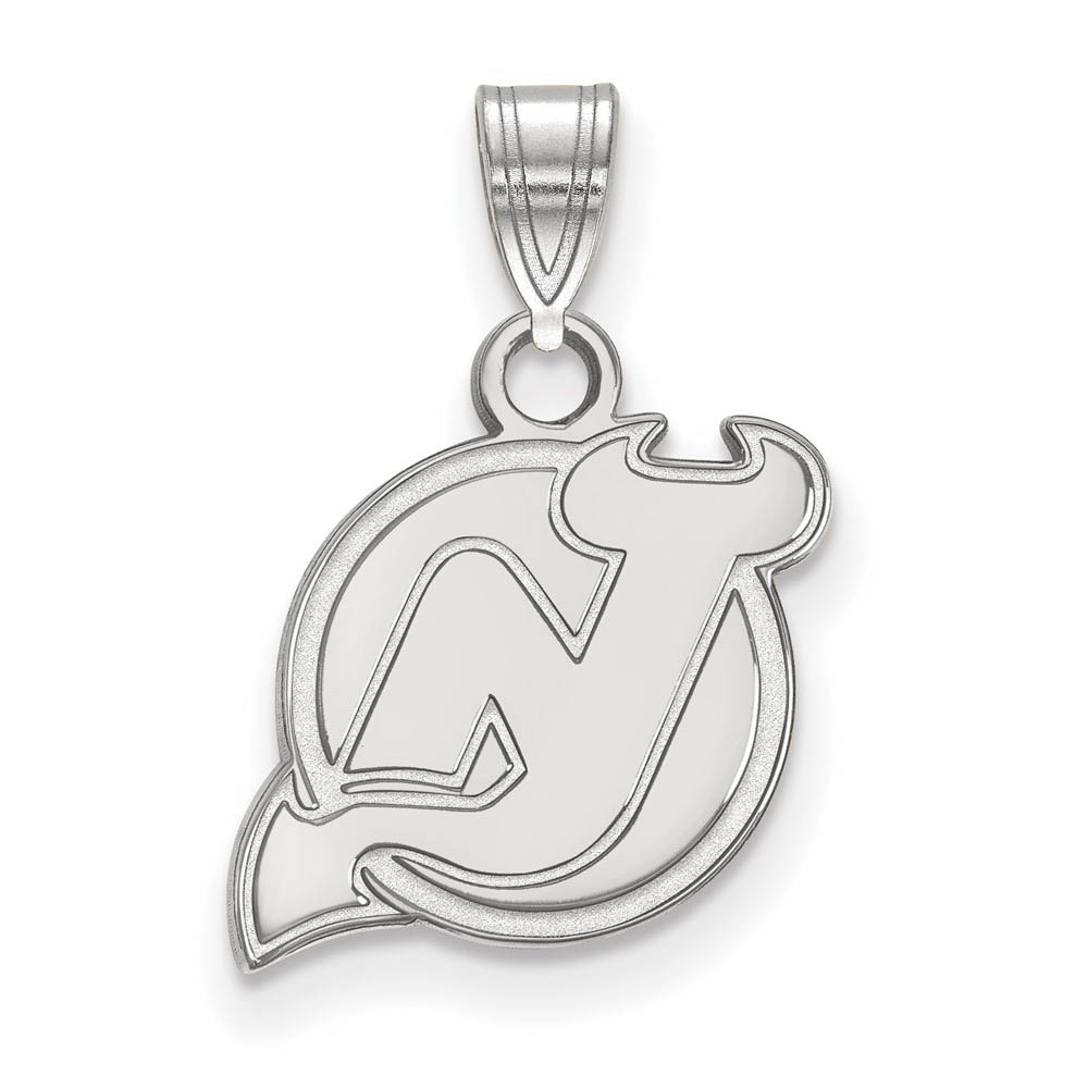 10k White Gold NHL New Jersey Devils Pendant