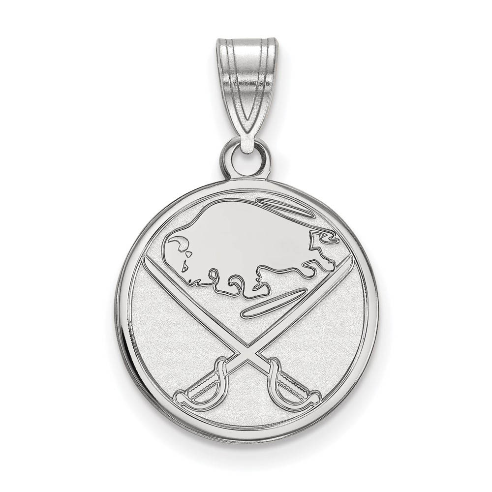 10k White Gold NHL Buffalo Sabres Pendant