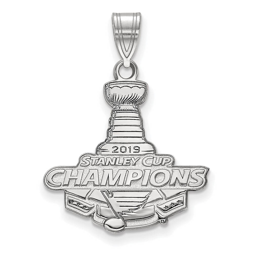 10k White Gold 2019 Stanley Cup Champions St. Louis Blues LG Pendant