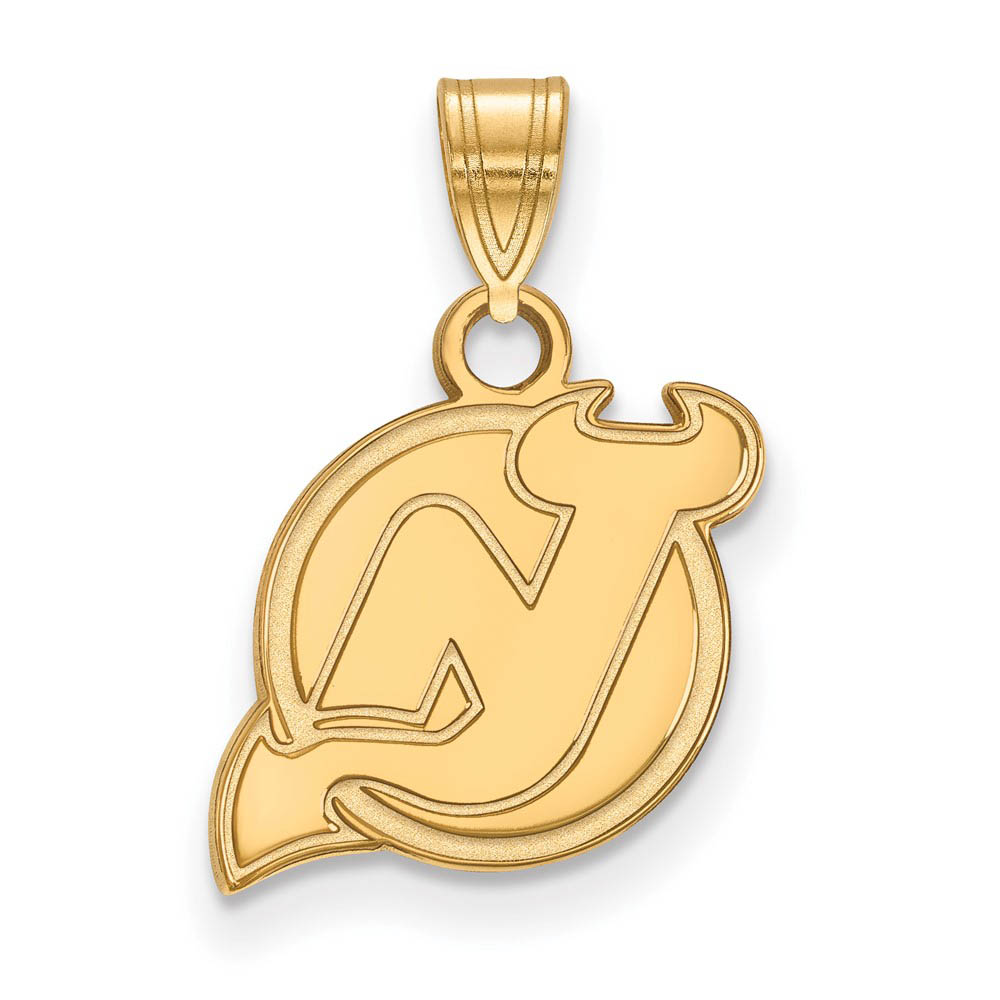 10k Yellow Gold NHL New Jersey Devils Pendant
