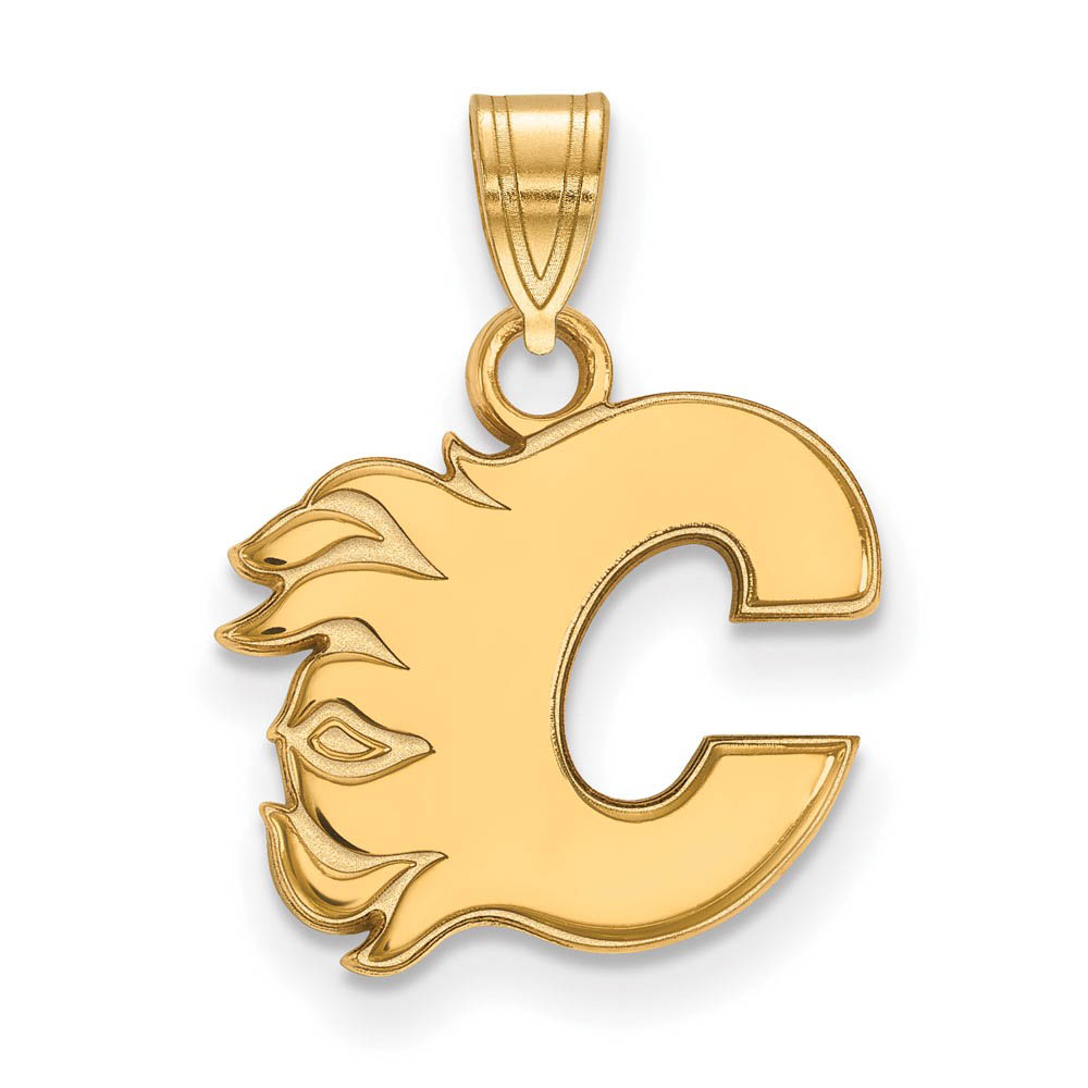 10k Yellow Gold NHL Calgary Flames Pendant