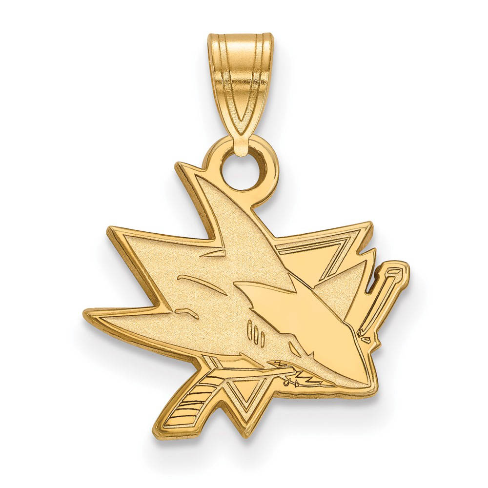 10k Yellow Gold NHL San Jose Sharks Pendant