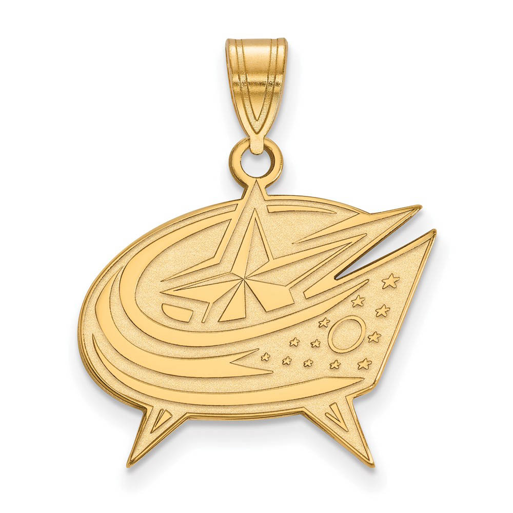 10k Yellow Gold NHL Columbus Blue Jackets Pendant