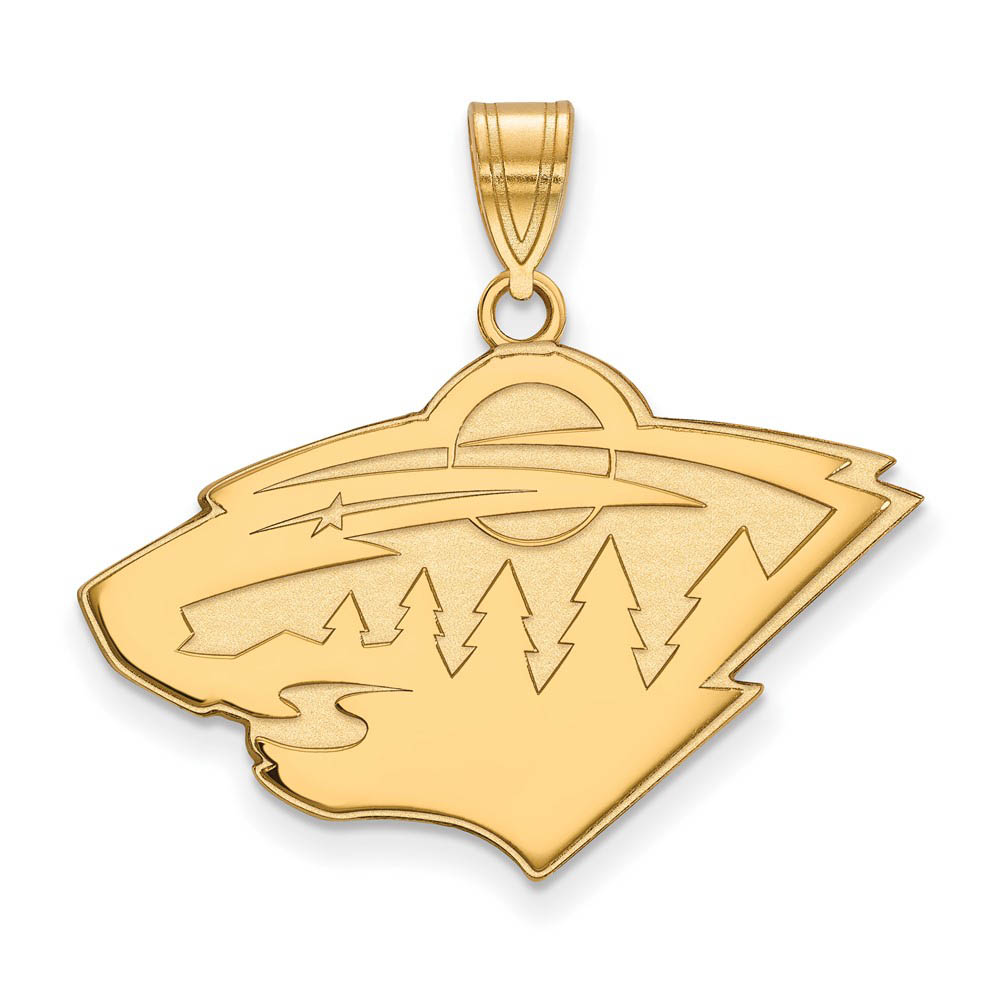 10k Yellow Gold NHL Minnesota Wild Pendant