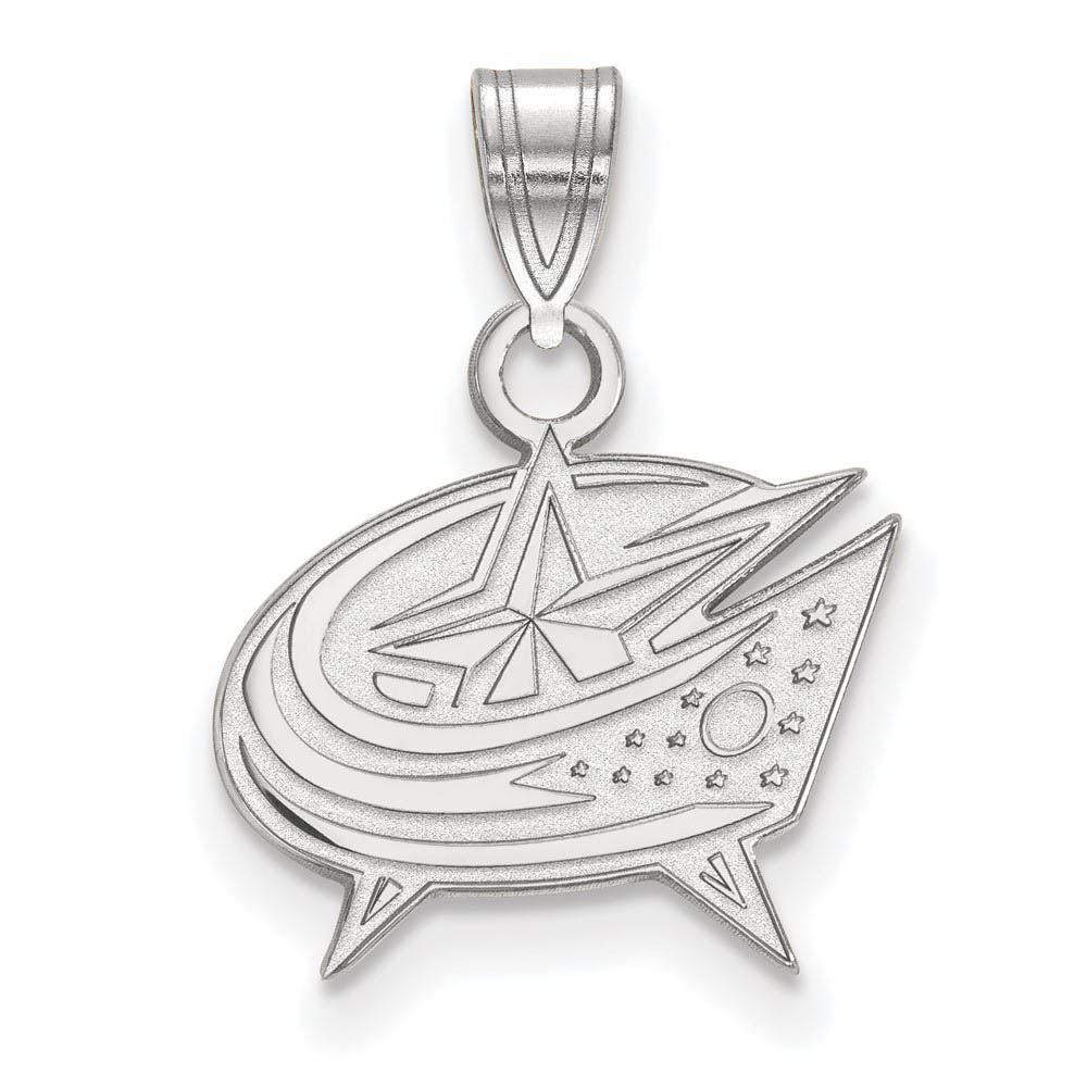 14k White Gold NHL Columbus Blue Jackets Pendant