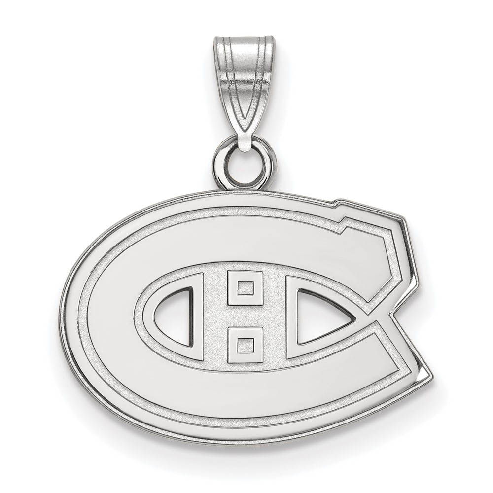 14k White Gold NHL Montreal Canadiens Pendant