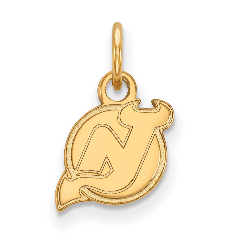 14k Yellow Gold NHL New Jersey Devils (Tiny) Charm or Pendant