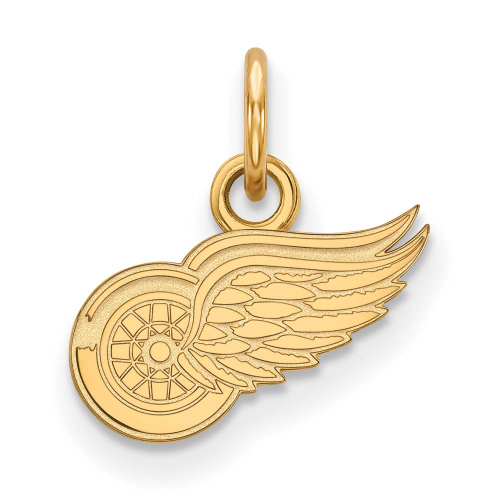 14k Yellow Gold NHL Detroit Red Wings (Tiny) Charm or Pendant