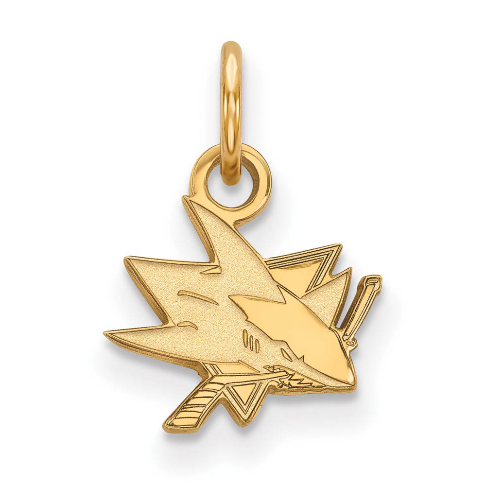 14k Yellow Gold NHL San Jose Sharks (Tiny) Charm or Pendant