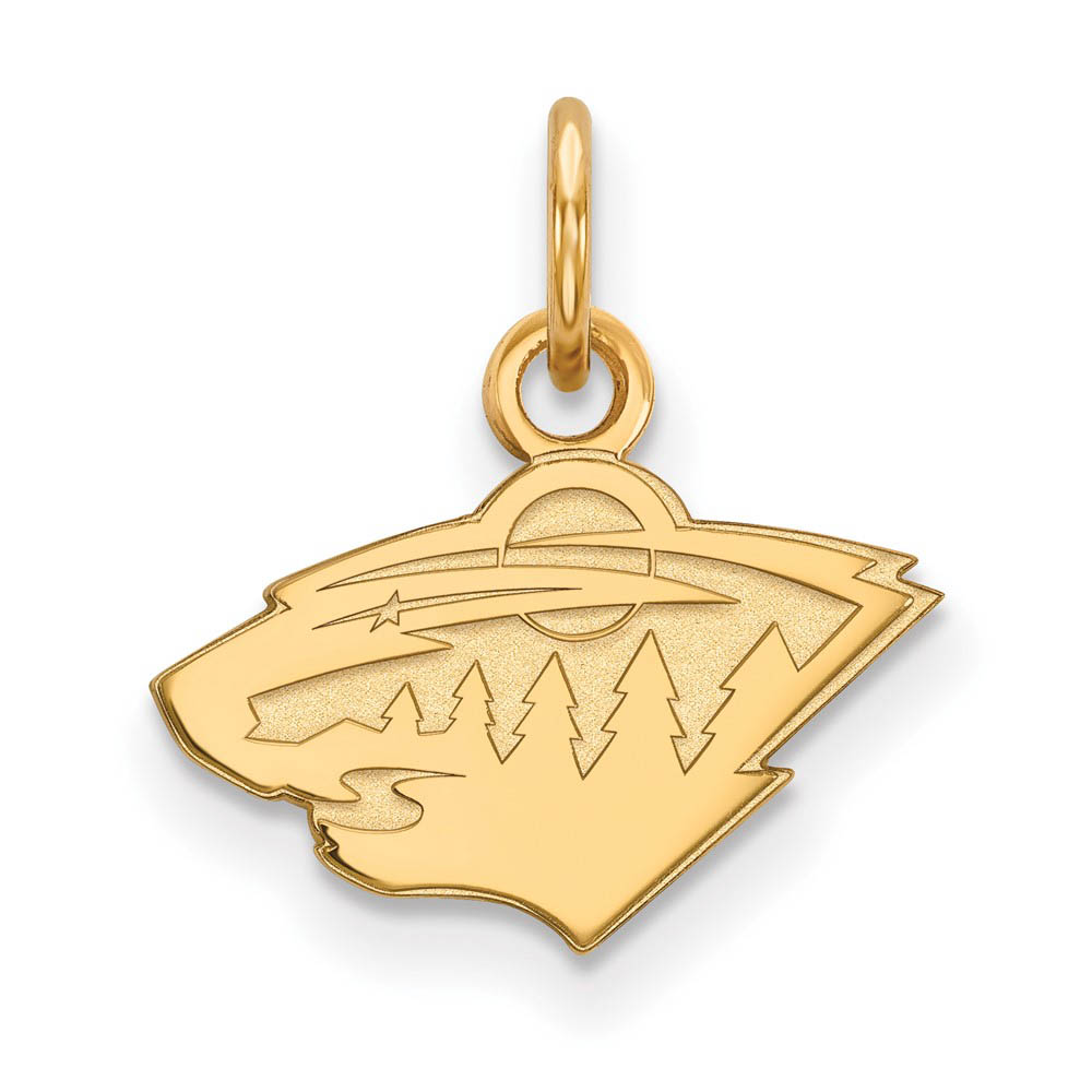 14k Yellow Gold NHL Minnesota Wild (Tiny) Charm or Pendant