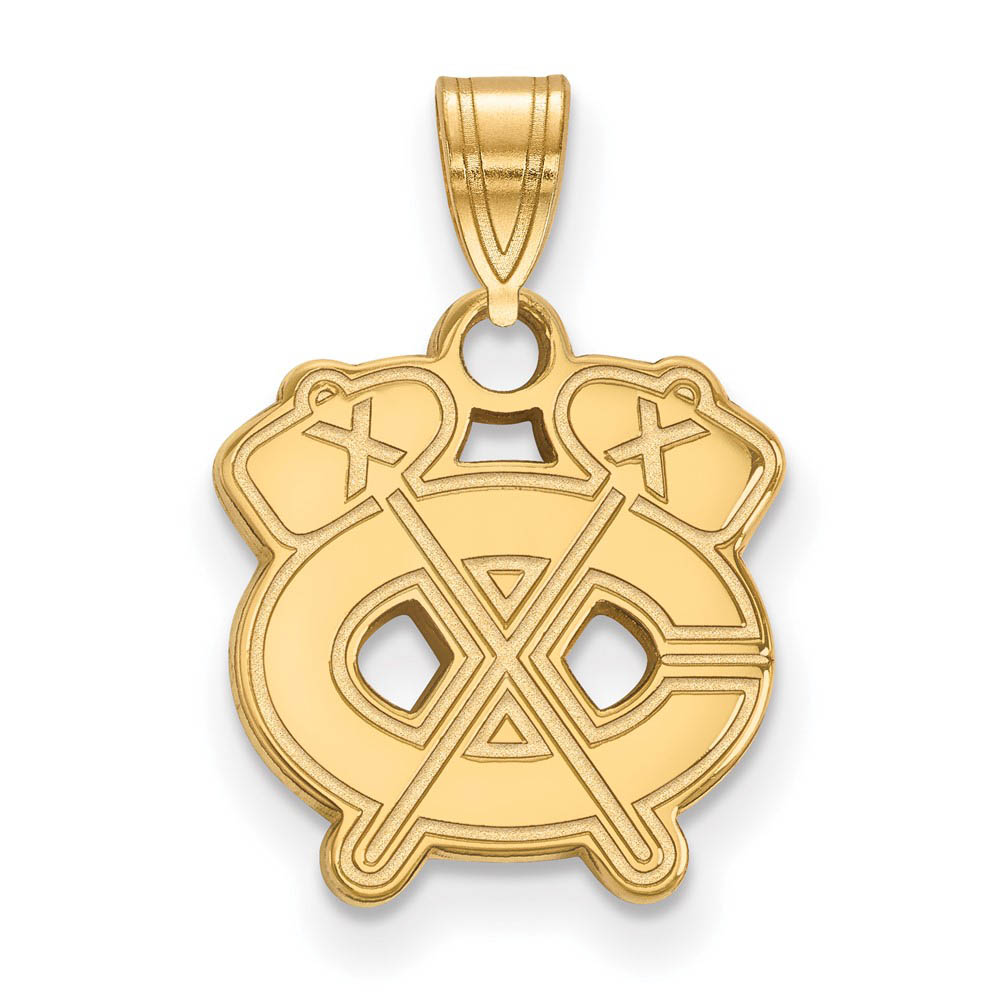 14k Yellow Gold NHL Chicago Blackhawks Pendant
