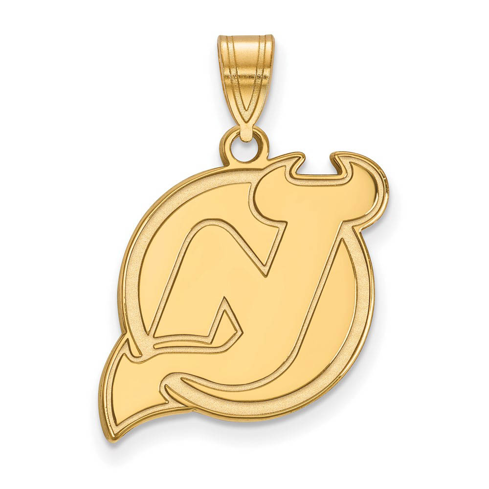 14k Yellow Gold NHL New Jersey Devils Pendant