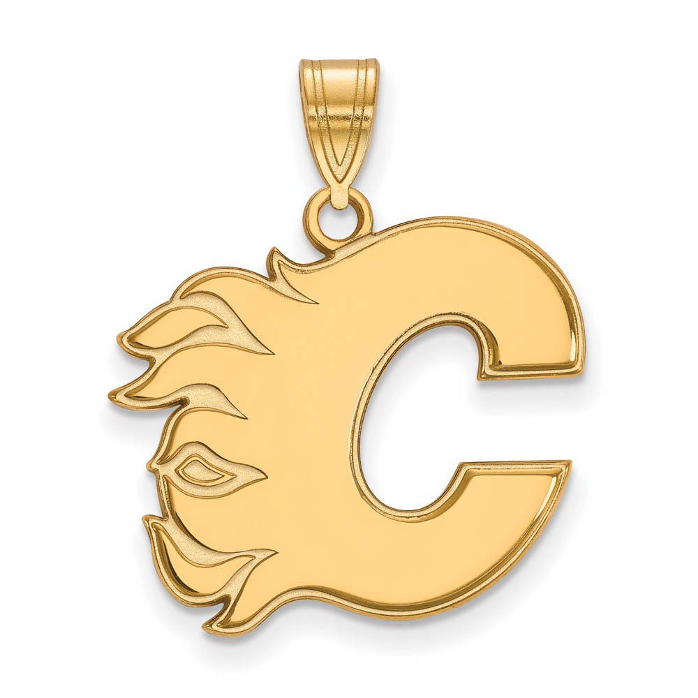 14k Yellow Gold NHL Calgary Flames Pendant