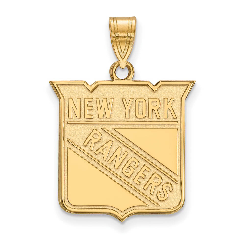 14k Yellow Gold NHL New York Rangers Pendant